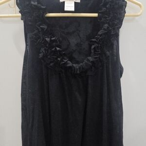Testament Black Knit Burnout Sleeveless Top